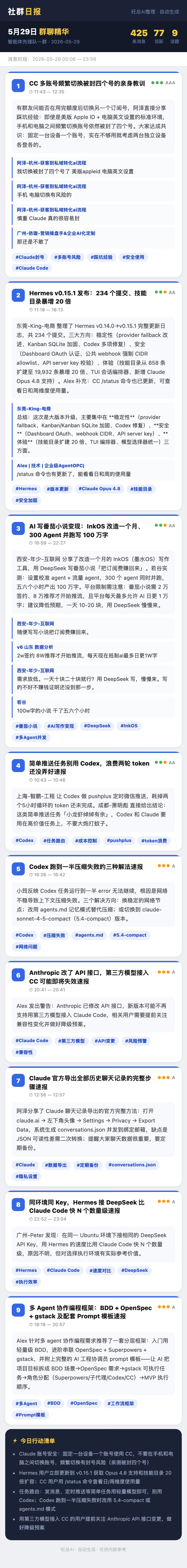 智能体先锋队一群 5月29日 · 周五 群精华