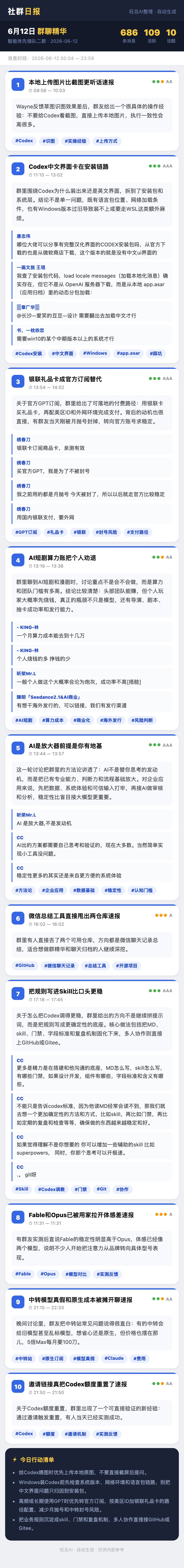 智能体先锋队二群 6月12日 · 周五 群精华