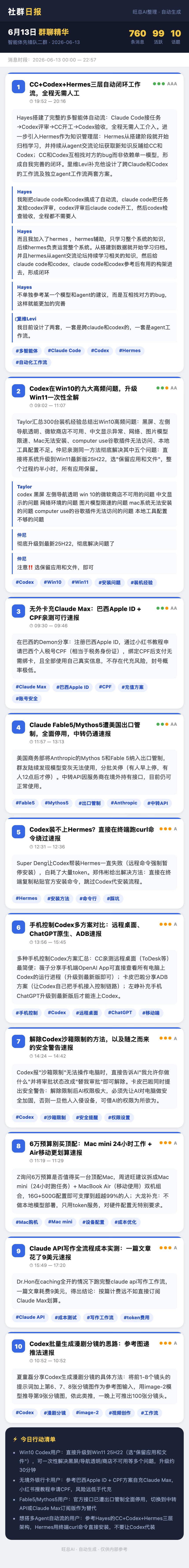 智能体先锋队二群 6月13日 · 周六 群精华