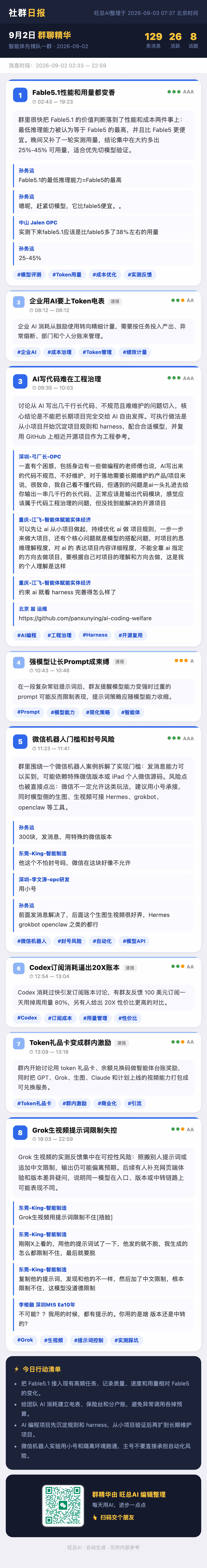 智能体先锋队一群 9月2日 · 周三 群精华
