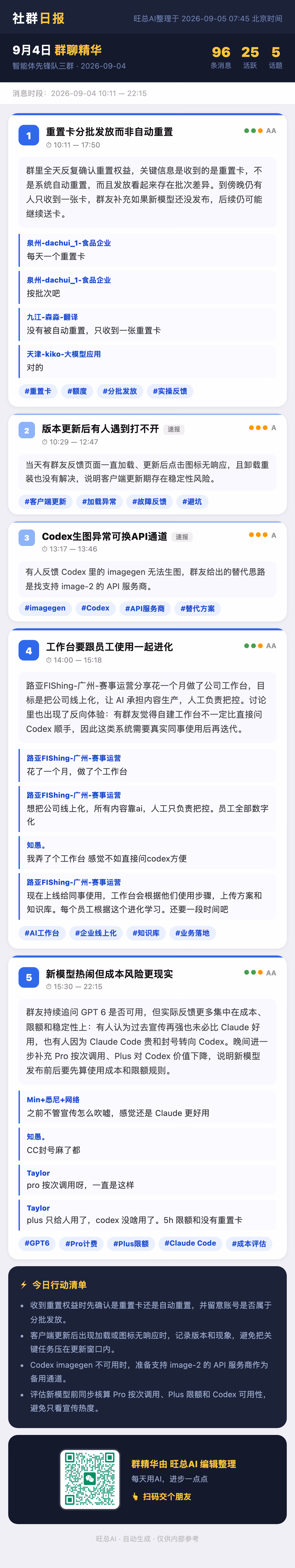 智能体先锋队三群 9月4日 · 周五 群精华