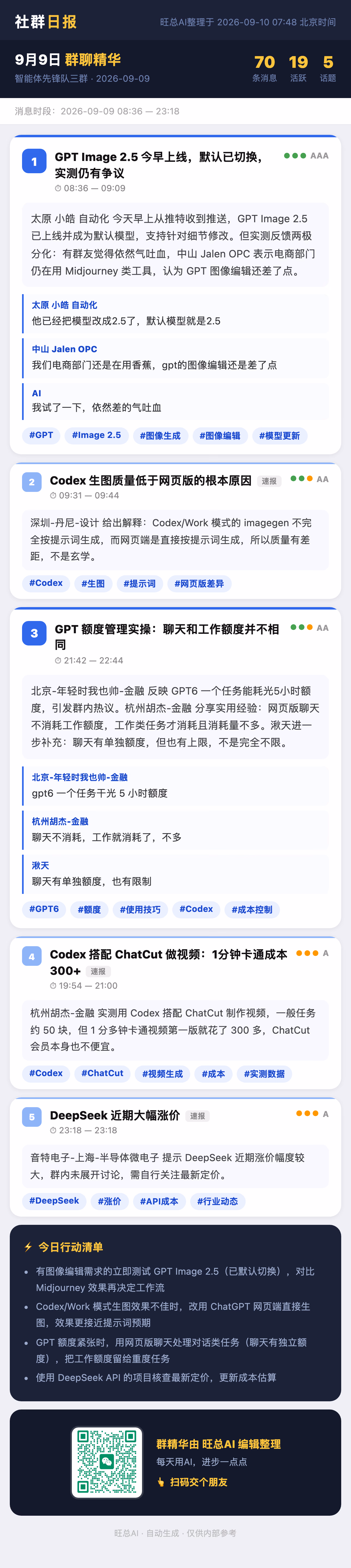 智能体先锋队三群 9月9日 · 周三 群精华